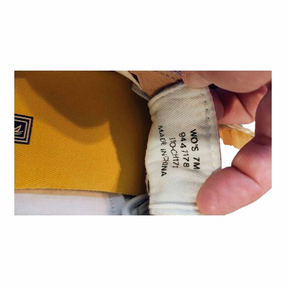 Sperry Top Sider Bahama Boat Shoe Womens Size 7 Brown Camel Plaid Canvas Slip On - Picture 11 of 14